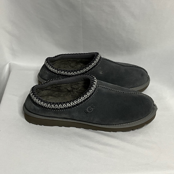 UGG Men's Tasman Charcoal Suede Slip-Ons - Picture 3 of 12